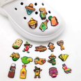 thumbnail image 4 of Colección de 20 piezas de comida mexicana, divertidas y fáciles de hacer, zapatos de caverna, hebillas de zapatos con flores, decoraciones de zapatos de jardín con forma de cocodrilo, 4 of 4