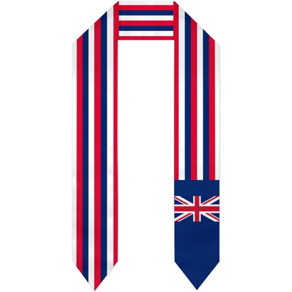 DABOYOZHZH United Kingdom GB Flag Graduation Shawl Sash Stole Wraps Scraf For International Study Pride Women Men