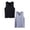 Black 1PCS & Grey 1PCS, variant on Men's Ice Silk Tank Top 2 Pack ,Traceless Thin Undershirts V-Neck Sleeveless A-Shirt Basic Athletic Bodybuilding Vest