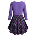 thumbnail image 2 of Camiseta Talla Extra a Cuadros Manga Larga Rosegal Mangas largas de talla grande, 2 of 5