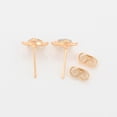 thumbnail image 3 of Aretes Broquel Tortuga Con Cristales Swarovski Oro 14K Lam dorado Unitalla, 3 of 6
