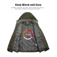 thumbnail image 6 of Little Donkey Andy Men's Lightweight Winter Jacket Hooded Windproof Warm Insulated Jacket for Ski Hiking (Olive Green 2XL), 6 of 6