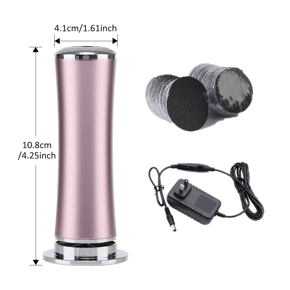 Electric Foot Callus Remover with Adjustable Speed Function,Professional Electric Foot File with 60 Sandpaper Discs,Electric Callus Remover for Feet,Pedicure Tool for Men and Women Rose Gold