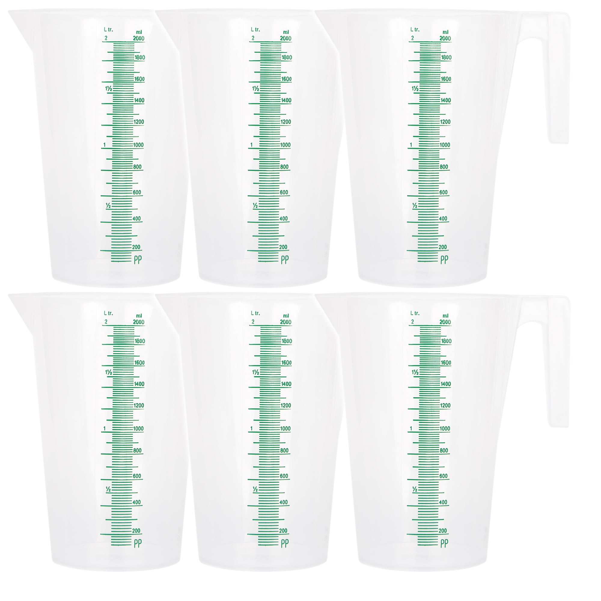 GROWDOTS (2000 mL) Graduated Round Containers,Measuring Pitcher