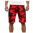 thumbnail image 1 of Abcnature Men's Athletic Shorts, Sports Gym Running Short Pants, Mens Summer Casual Fitness Bodybuilding Camouflage Printed Sports Shorts, Cargo Casual Hiking Shorts Red XXL, 1 of 6