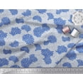 thumbnail image 3 of Soimoi Blue polyester Crepe Fabric Chrysanthemum Floral Decor Fabric Printed Yard 42 Inch Wide, 3 of 3