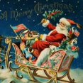 thumbnail image 2 of CafePress - Vintage Santa Claus Sleigh Chri - Snowflake Ornament, 2 of 3