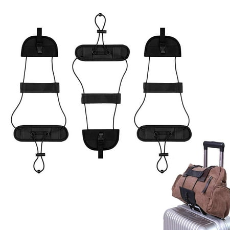 Amerteer 3 Pack Bag Bungee, Luggage Straps Suitcase Adjustable Belt - Lightweight and Durable Travel Bag
