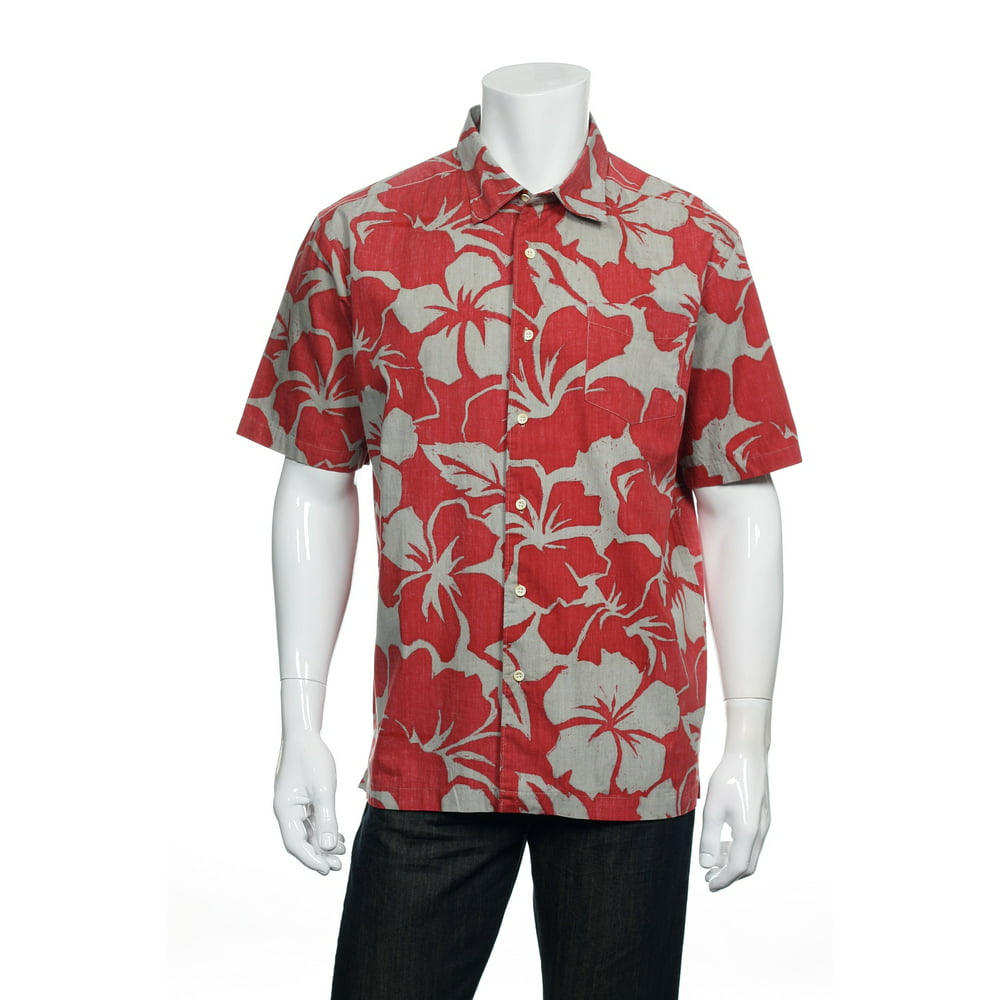Quiksilver - Quiksilver Men's Red Hawaiian Camp Shirt - Walmart.com ...