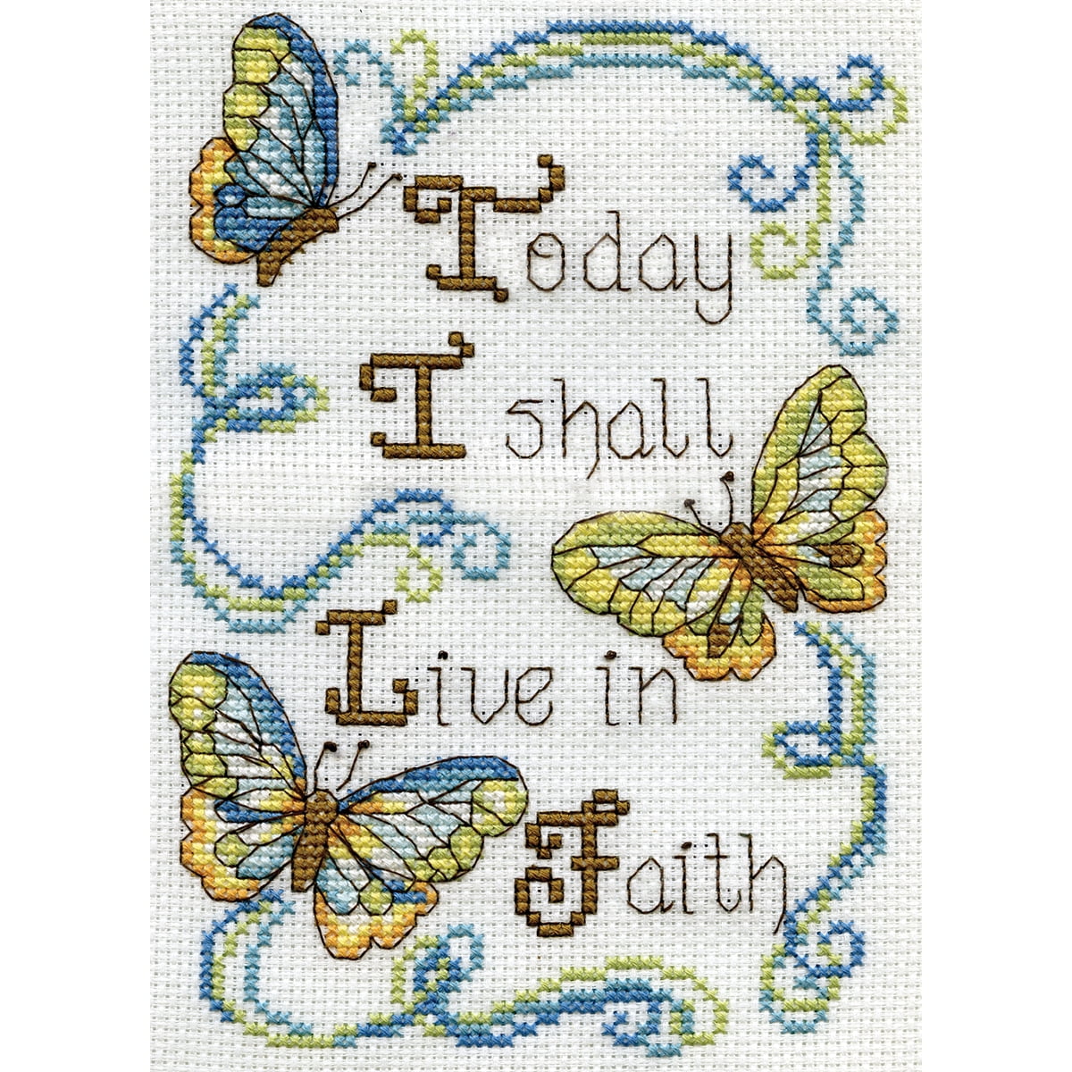 Tobin 14 Count Bless This House Counted Cross Stitch Kit 7 by 18-Inch