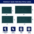 thumbnail image 4 of Subrtex Bathroom Rugs Non-Slip Chenille Soft Striped Plush Bath Mat (Blue, 20"x32"), 4 of 8