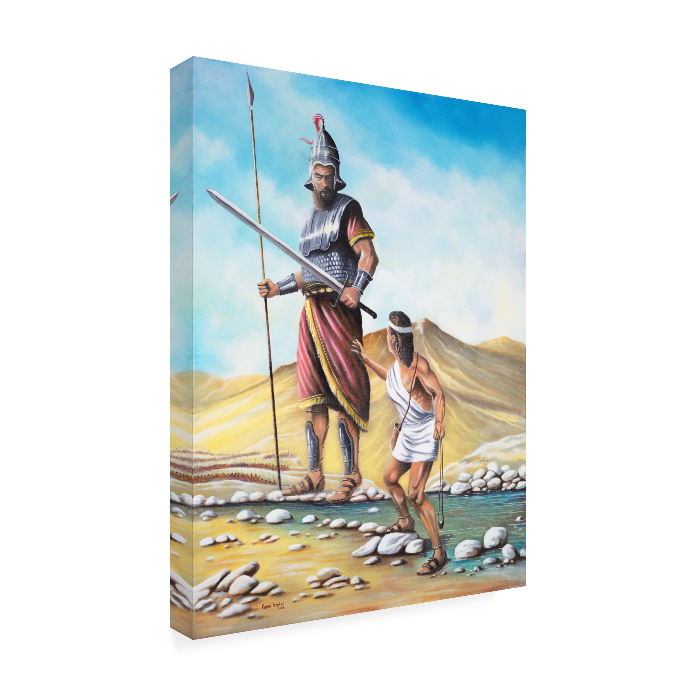 Trademark Fine Art Geno Peoples David Goliath Canvas Wall Art - 35x47