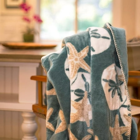 Denali Throws Starfish and Sand Dollars Throw Blanket