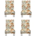 thumbnail image 4 of Vintage Pumpkin Thanksgiving Chair Covers Set of 4 Soft Spandex Removable Fall Chair Covers for Dining Chairs Stretchable Polyester Washable Parsons Chairs Slipcover for Restaurant Banquet, 4 of 7