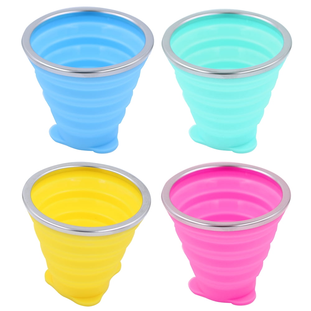Silicone Collapsible Travel Cup Camping Folding Cup with Lidst ...
