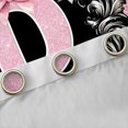 thumbnail image 4 of Homewish Glitter Monogrammed D Black Out Curtains, Bling Stripes Lines Curtains Pack of 2 (42x63 Each), Modern Fashion Diamond Bedroom Curtains, Blackout Curtains Room Decor, 4 of 6