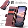thumbnail image 3 of Funda para Samsung Galaxy Z Fold 6, diseño clásico, billetera de cuero, cierre magnético, funda con tapa, soporte para tarjetas, funda protectora a prueba de golpes para Samsung Galaxy Z Fold 6 5G, 3 of 9