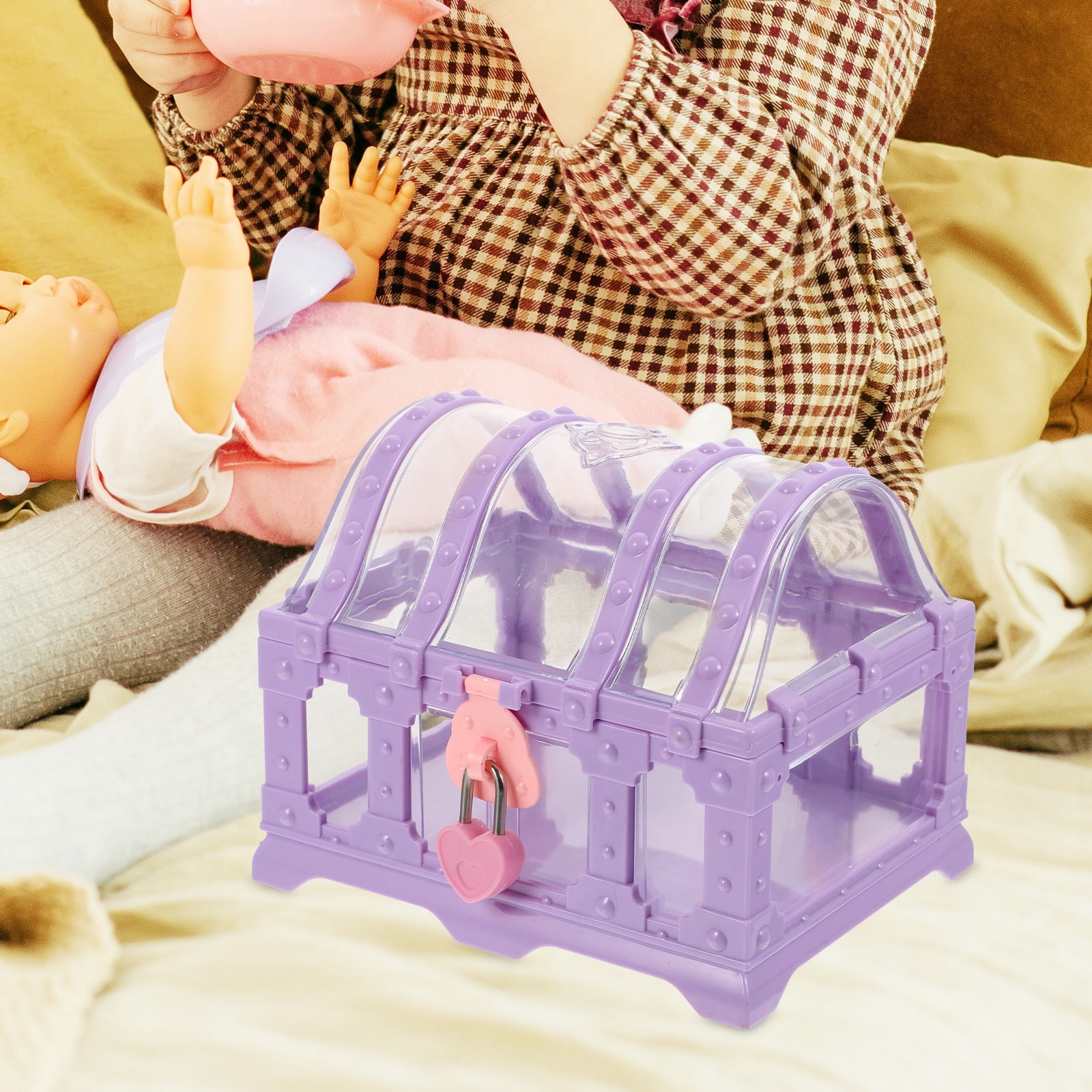 ZHAOYIQ Pirate Treasure Chest Toy with Lock for Jewelry