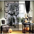 thumbnail image 2 of Halloween Decorations Tablecloth Runner Black Lace Round Spider Cobweb Table Cover(5pcs), 2 of 3