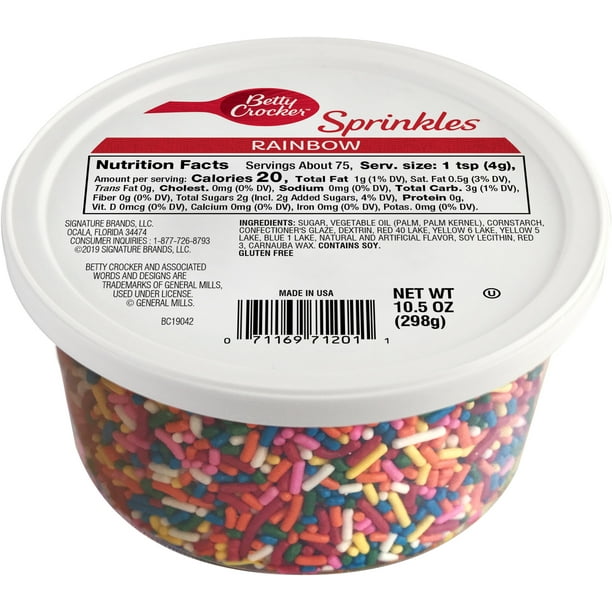 Betty Crocker Sweet Toppings, Rainbow Sprinkles Carousel Mix, 10.5