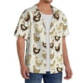 thumbnail image 2 of Goofa Chicken Cartoon Printed Men's Casual Short-sleeved Shirt,Lightweight Breathable Button-down,Summer Casual men's top,Versatile Fashion shirt-, 2 of 7