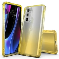Motorola Edge Plus 2022 Case, Motorola Edge Plus 5G UW Case, Rosebono Hybrid Gradient Protection Case For Motorola Edge Plus 2022 (Yellow)