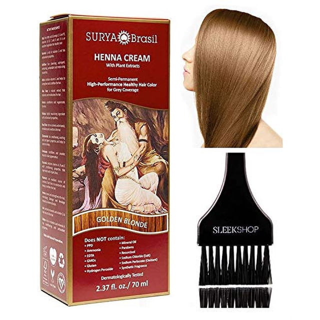 Color de cabello CREMA de HENNA 100% Natural de Surya Brasil
