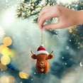 thumbnail image 5 of KCEHTA Cow Christmas Ornaments, Highland Cow Ornaments for Christmas Tree, 2D Acrylic Cartoon Highland Cow Pendant, Highland Cow Hanging Decorations for Christmas Home Party Decor, 5 of 7