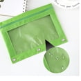 thumbnail image 4 of Estuche para lápices FloreceBien con 3 anillas, estuche con cremallera, estuche adhesivo para cosméticos, estuche para bolígrafos con 3 agujeros, color verde fruta, 4 of 5