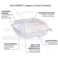 thumbnail image 3 of VeZee 8" Clamshell Clear Plastic Hinged Lid Containers (QTY 150), 3 of 6