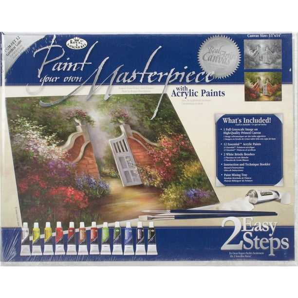 Acrylic Paint Your Own Masterpiece Kit 11"X14"Garden Gate Walmart