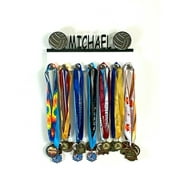 Custom Personalized Name Volleyball Team Player Sports Medal Holder, Awards Display Organizer Hanger Rack with Hooks for 60+ Medals, Ribbons, Sports Of A Kind Made To Order With Your Name On It.