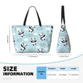 thumbnail image 4 of Gaeub Cute Panda Bear Beach Travel Bag, Multi-Pocket Beach Bag, Summer Vacation Bag, Beach Essentials Tote, 4 of 7