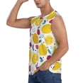 thumbnail image 3 of Lsque Strawberry Lemon Print Men's Cotton Blend Sleeveless Muscle Shirts (S-3XL)- Moisture Wicking, Odor Protection, UPF 30+,XX-Large, 3 of 8