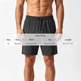thumbnail image 3 of IROINNID Men's Quick Dry Athletic Shorts with Zippered Pockets Elastic Drawstring Waist Solid Color Lightweight Casual for Gym Running and Beach, 3 of 6