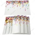 thumbnail image 2 of 4/6 Pcs Placemat Music Musical Note Colorful Kitchen Placemat Christmas Coffee Dining Table Mats Coaster Pad, 2 of 6