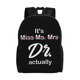 thumbnail image 1 of En realidad, es la señorita Sra. Sra. Dra. Mochilas escolares para estudiantes, mochilas de viaje, bolsos para portátiles, bolsos de hombro para hombres y mujeres., 1 of 5
