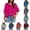001-Hot Pink, variant on VOUZZA Women's Vintage Embroidered Linen T-Shirt Casual Loose Fit Half Sleeve Pullover Top Boho Retro Lightweight Breathable Summer Blouse Shirts