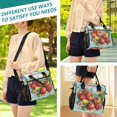 thumbnail image 5 of FORMRS Insulated Lunch Bag Unisex Large Capacity with Shoulder Strap, Orange Floral Tomatoes, 5 of 6