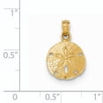 thumbnail image 2 of Beautiful 14K Gold Polished Sand Dollar Pendant, 2 of 2