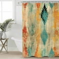 thumbnail image 6 of Shower Curtains Bohemian Style Bath Curtain Watercolor Art Waterproof Bathroom Shower Curtain Set with Hooks Decoration 36 x 72 Inches, 6 of 7