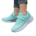 thumbnail image 4 of Girls Running Sneakers Lightweight Breathable Mesh Sports Shoes for Kids Non Comfortable Flat Thick Bottom Easy Wear Lace Up Design, 4 of 9