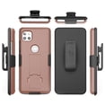 thumbnail image 6 of Nakedcellphone Case with Clip Compatible with Motorola One 5G Ace, Slim Kickstand Phone Cover [Grid Texture] with [Rotating/Ratchet] Belt Hip Holster Accessory Combination for Moto XT2113, 6 of 10