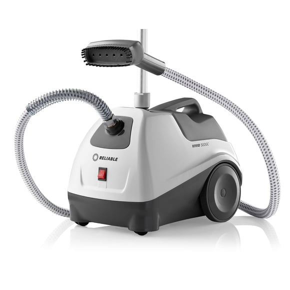 Reliable Vivio Professional Garment Steamer with Heavy-Duty PVC Steam Head, White, 500GC