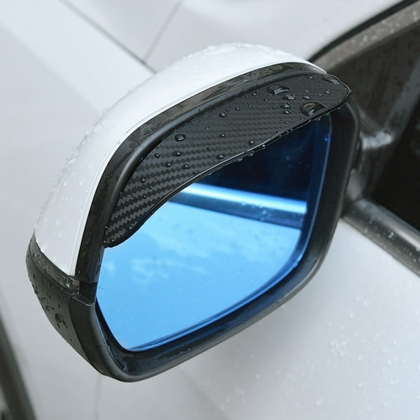 Espejo retrovisor Visor de lluvia ceja estilo de fibra de carbono impermeable a prueba de sol Universal para coche