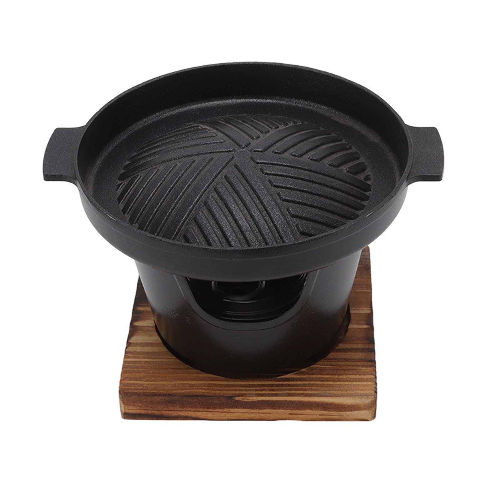 Gril Hibachi Portable En Fonte - Petit Barbecue Japonais De Table - Parfait Pour Camping, Pique-nique - 5