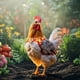 thumbnail image 4 of Decoración navideña de gallinas en forma de enchufe | Estaca de animales de granja para jardín al aire libre | Decoración acrílica de animales para jardín para exhibir en Navidad, 4 of 5