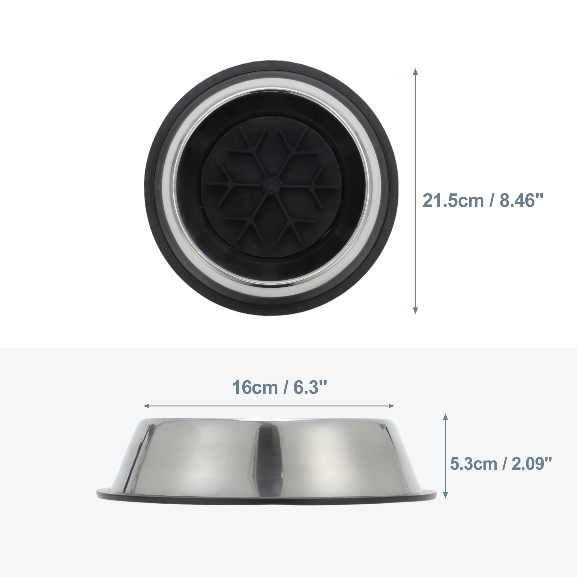 Unique Bargains Slow Feeder Dog Bowls Stainless Steel Black