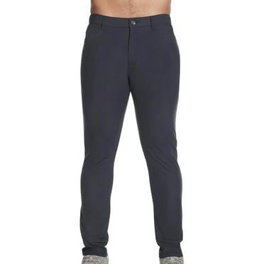 Men's casual gray work pants slim fit 5-pocket pants