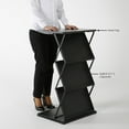 thumbnail image 2 of M&T Displays Foldable Counter with Steel Literature Holder and Carrying Bag, Magazine Rack, Brochure Display Stand, Catalog Leaflet, Flier for Fair, Conference, Showroom (Black, 2x(8.5x11)), 2 of 7